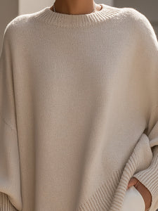 Women’s Oversized Ribbed Crew Neck Jumper