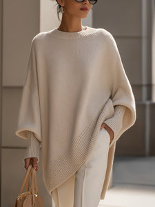 Women’s Oversized Ribbed Crew Neck Jumper