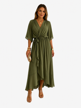 Women's Dress Folded, Adjustable Waistband