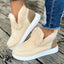 Women’s Fleece Lined Slip-On Ankle Boots - Beige