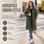 Women’s Longline Zip-Up Hooded Sweatshirt Coat - view 1