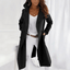 Women’s Double Breasted Longline Coat - Black