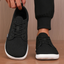 Women’s Wide Toe Knit Lace-Up Trainers - Black