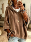 Women’s Oversized Velour Hoodie - Brown