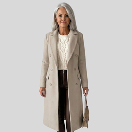 Women’s Elegant Longline Double Breasted Coat