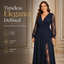 Women’s Lace Sleeve V-Neck Maxi Dress - view 1