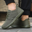 Women’s Wide Toe Knit Lace-Up Trainers - Army Green