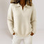 Women’s Polo Collar Knit Jumper - Cream