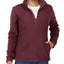 Women’s Zip-Up Fleece Jacket - Burgundy