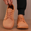 Women’s Wide Toe Knit Lace-Up Trainers - Brown
