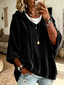 Women’s Oversized Velour Hoodie - Black