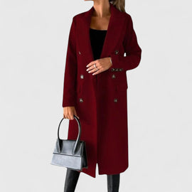 Women’s Elegant Longline Double Breasted Coat