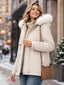 Women’s Faux Fur Hood Padded Parka - White