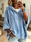 Women’s Oversized Velour Hoodie - Blue
