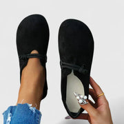 Women’s Tie-Strap Comfort Flats - Black