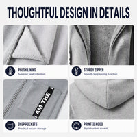 Women’s Longline Zip-Up Hooded Sweatshirt Coat - view 2