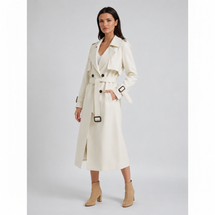 Women’s Mid-Length Tailored Trench Coat