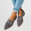 Women’s Pointed Toe Suede-Effect Loafers - Grey