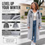 Women’s Longline Zip-Up Hooded Sweatshirt Coat - view 4