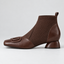 Women’s Square Toe Knit Panel Ankle Boots - view 7