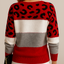 Women’s Colour Block Leopard Print Jumper - Red