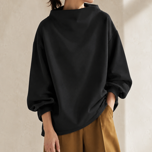 Women’s Funnel Neck Balloon Sleeve Jumper - view 2