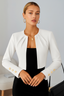 Women’s Cropped Collarless Blazer - White