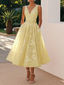 Cocktail Dress | Waist Bow, Floral Print 5