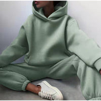 Women’s Hooded Sweatshirt and Jogger Tracksuit - Green