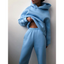 Women’s Hooded Sweatshirt and Jogger Tracksuit - Blue