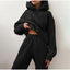 Women’s Hooded Sweatshirt and Jogger Tracksuit - Black