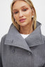 Women’s Cropped Double Breasted Wide Collar Coat - view 10