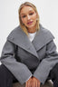 Women’s Cropped Double Breasted Wide Collar Coat - view 9