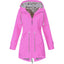 Women’s Hooded Drawstring Rain Jacket - Pink