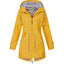 Women’s Hooded Drawstring Rain Jacket - Orange