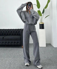 Women’s Two-Piece Relaxed Lounge Set - Grey