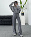Women’s Two-Piece Relaxed Lounge Set - Grey
