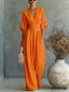 Jumpsuit | Deep V Neckline, Wide-Leg Silhouette 6