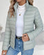 Women’s Stand Collar Quilted Jacket - Sage Green