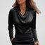 Women’s Cowl Neck Satin Blouse - view 4