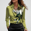 Women’s Cowl Neck Satin Blouse - Green