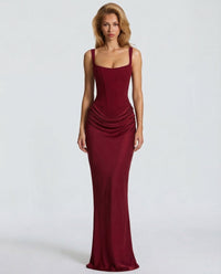 Maxi Dress | Satin Corset Detail, Sleeveless Silhouette 9