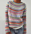 Women’s Fair Isle Striped Knit Jumper - Blue