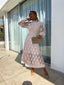 Women's Puff Sleeve High Neck Dress