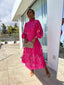 Women's Puff Sleeve High Neck Dress