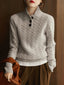 Women’s Cable Knit Jumper with Button Collar