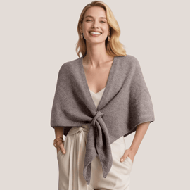Shawl | Wrap Style, Double-Layer Fleece Knit 0