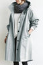 Women’s Hooded Longline Trench Coat - Light Blue
