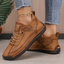 Women’s Hand-Stitched Slip-On Walking Shoes - Brown