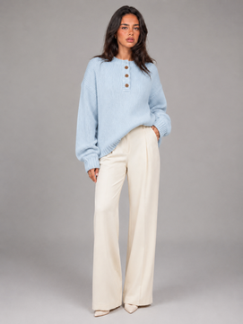 Sweater | Henley Neckline, Button Placket 11